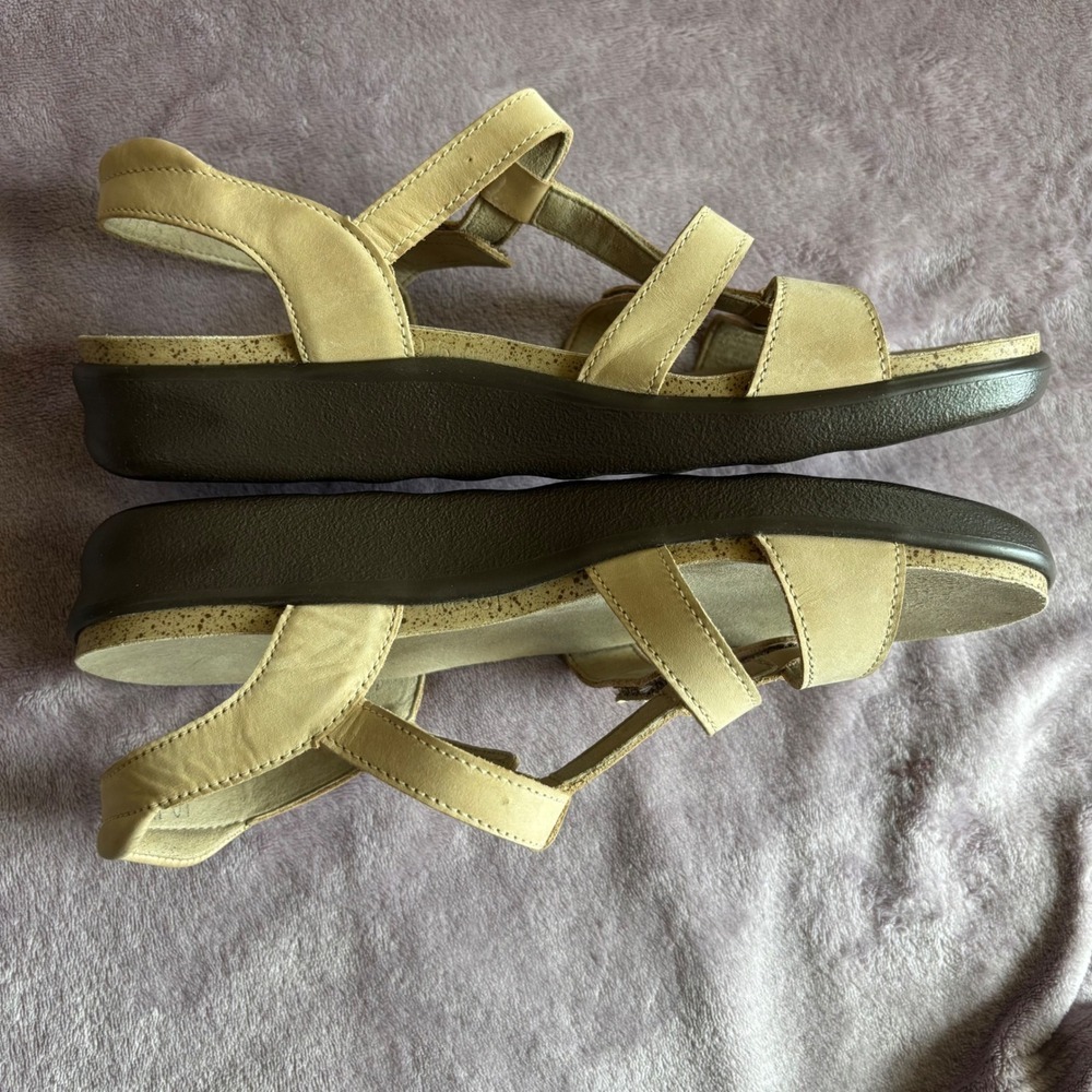 SAS Tripad Comfort Sandals Womens 10 M Beige Leather Multi Strap - Picture 7 of 9